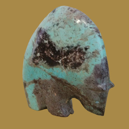 Chrysocolla Powerful Zuni Medine Bear Zuni Fetish
