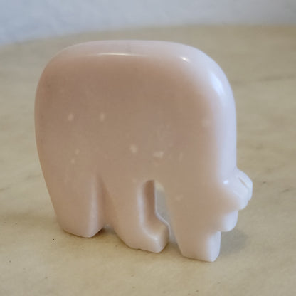 Alabaster Bear w/ Heartline Zuni Fetish