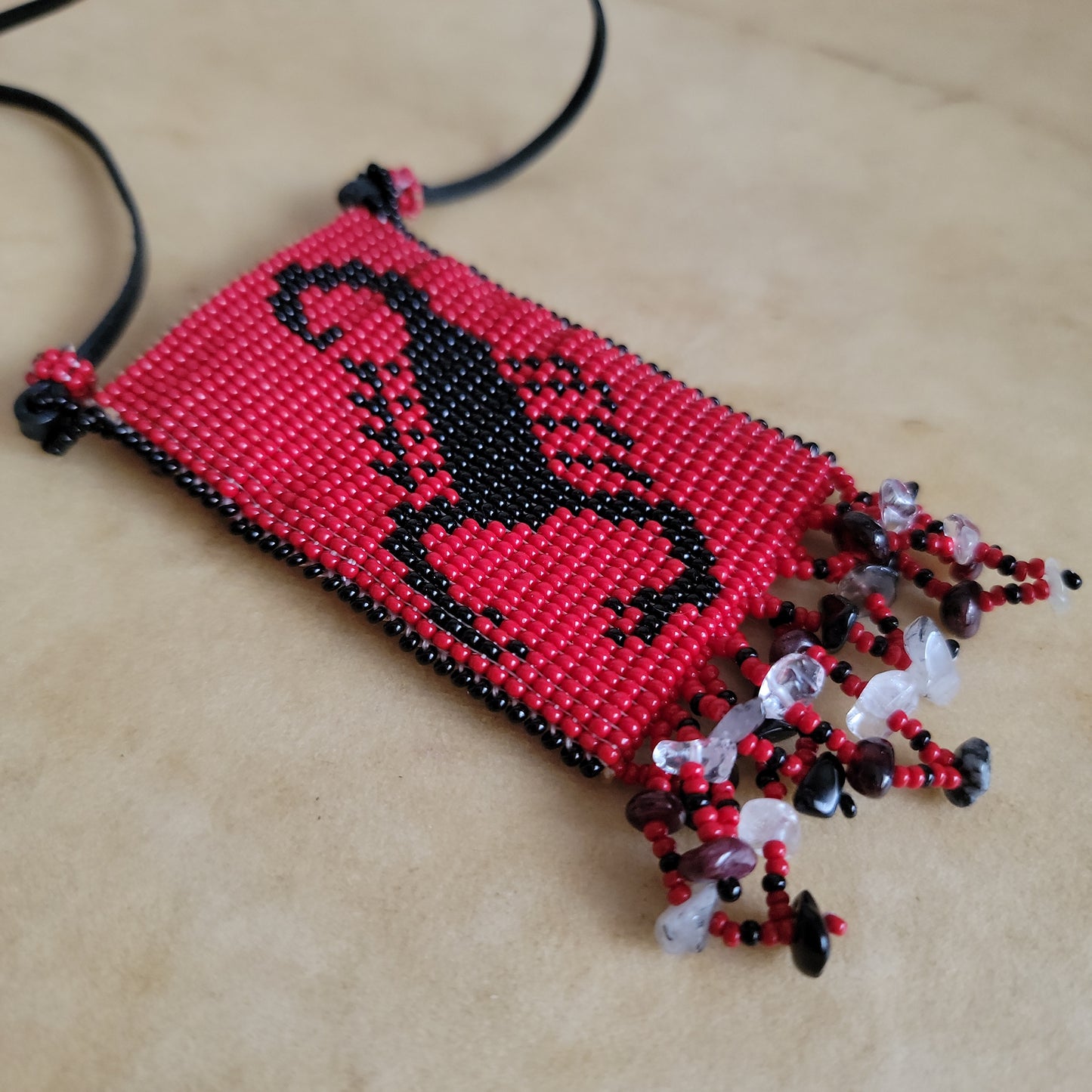 Jerilena Touchin Fully Beaded Scorpion Bag/Pouch Indian Beadwork