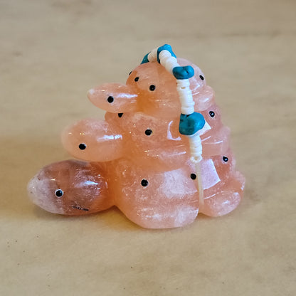 Triple Stacked Alabaster Turtle Bundle Zuni Fetish