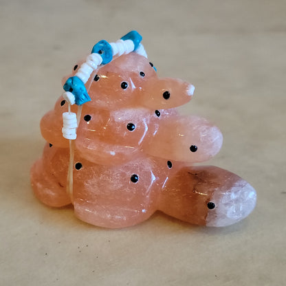 Triple Stacked Alabaster Turtle Bundle Zuni Fetish