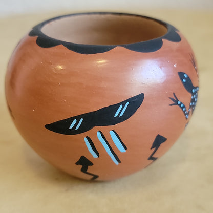 Lupita Yepa Traditional Jemez Pueblo Pottery Bowl w/ Geckos and More