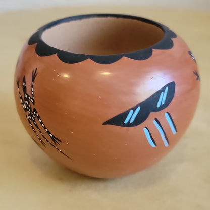 Lupita Yepa Traditional Jemez Pueblo Pottery Bowl w/ Geckos and More