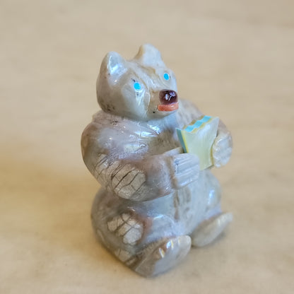 Picasso Marble Bear w/Goodies Zuni Fetish