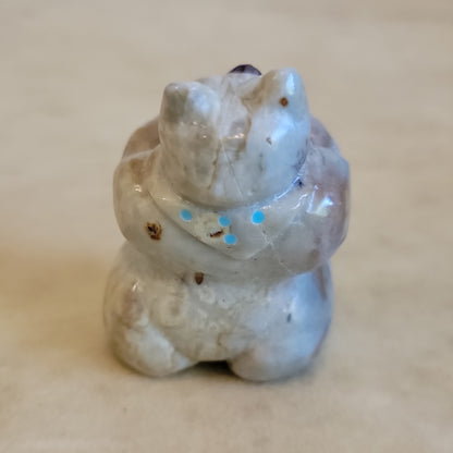 Picasso Marble Bear w/Goodies Zuni Fetish