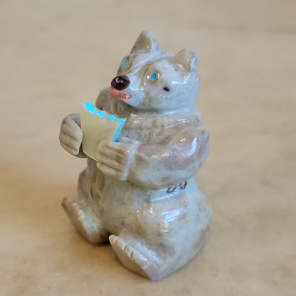 Picasso Marble Bear w/Goodies Zuni Fetish