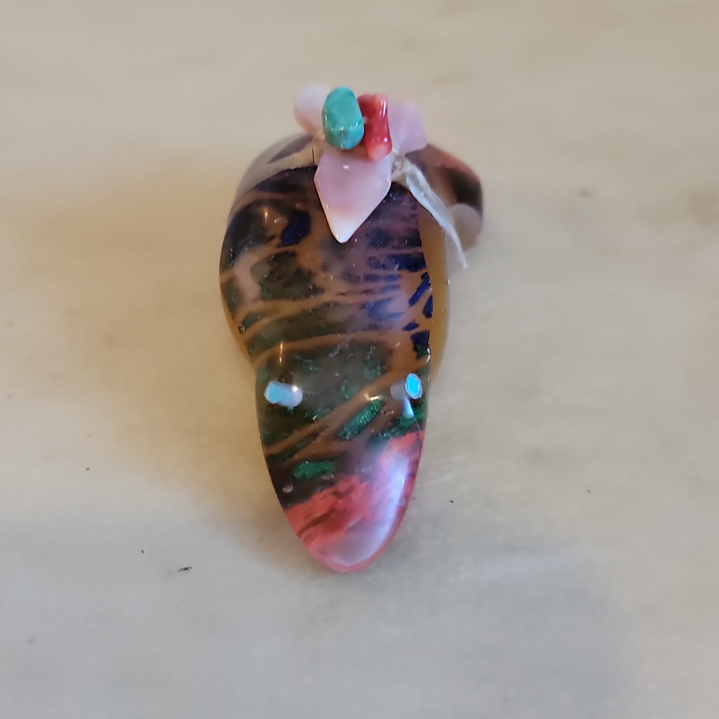 Daphne Quam Murano Glass Zuni Fetish Frog