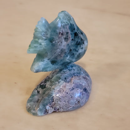 Elegant Fluorite Fish on Base Zuni Fetish