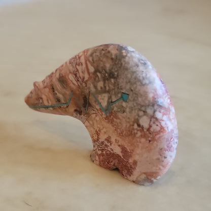 Jasper Long Necked Zuni Fetish Medicine Bear