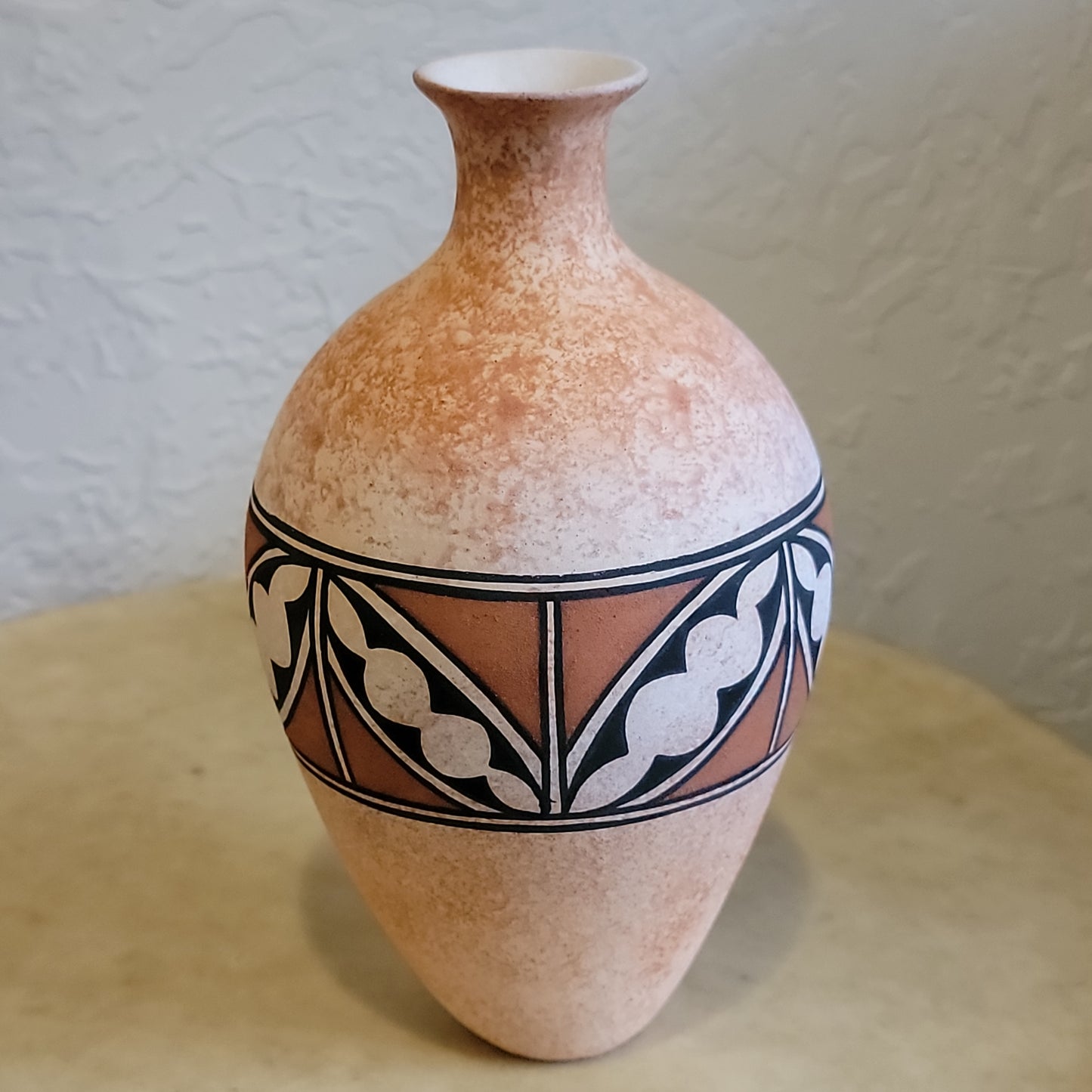 Tony Lorenzo Zuni Splattered Vase Pueblo Pottery
