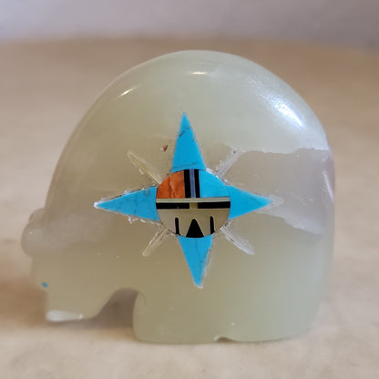 Andres Lementino Onyx  Zuni Fetish Medicine Bear 