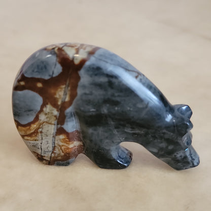 Picasso Marble Zuni Fetish Bear