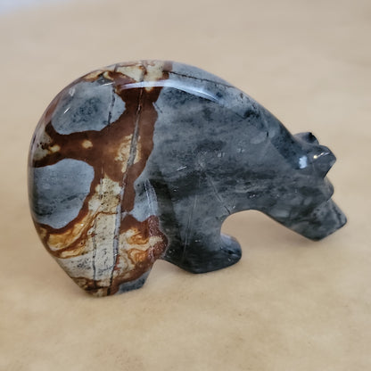 Picasso Marble Zuni Fetish Bear