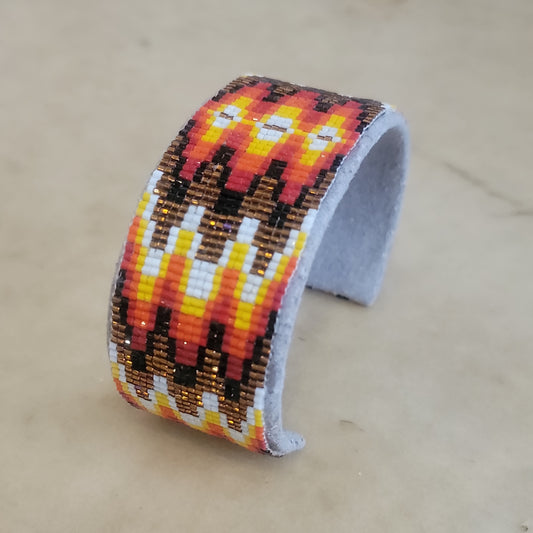 Dean Martin Navajo Glass Seed Beads Beaded Bracelet Indian Beadwork