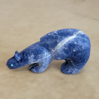 Roselle Lunasee  Sodalite Zuni Fetish  Mountain Lion