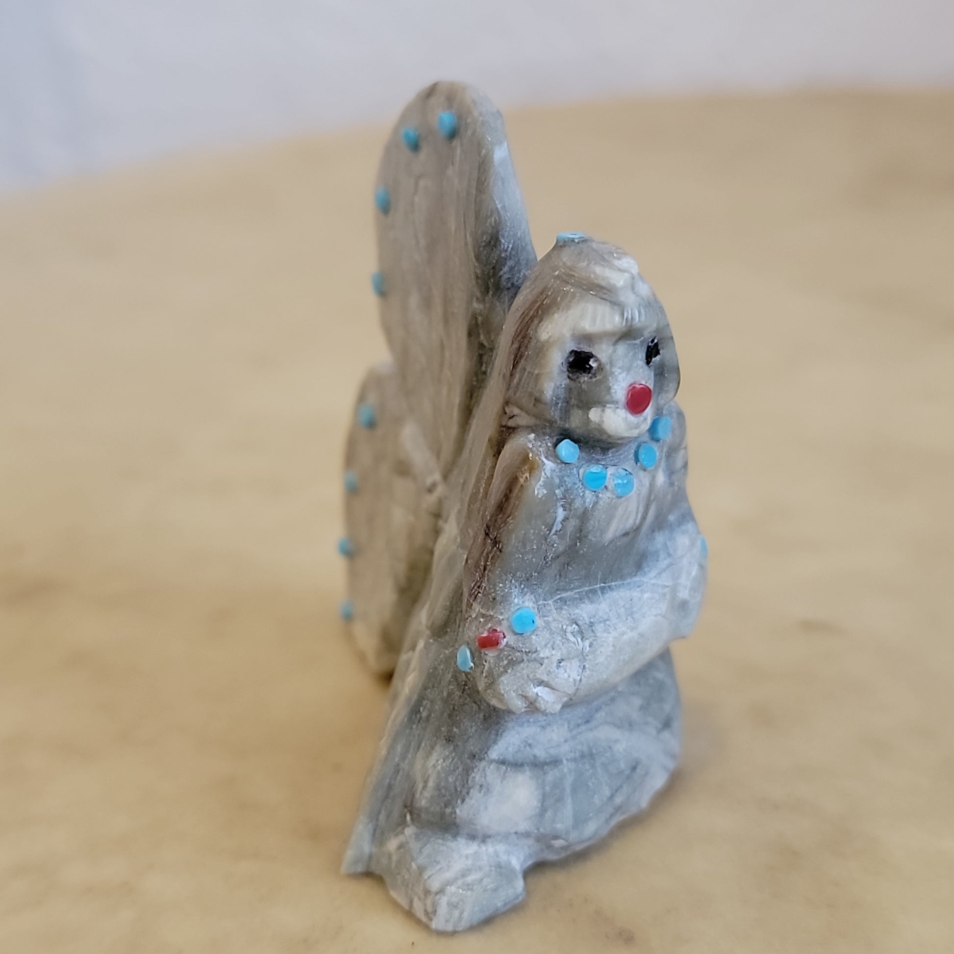 Derrick Kaamasee Picasso Marble Zuni Fetish Butterfly Maiden