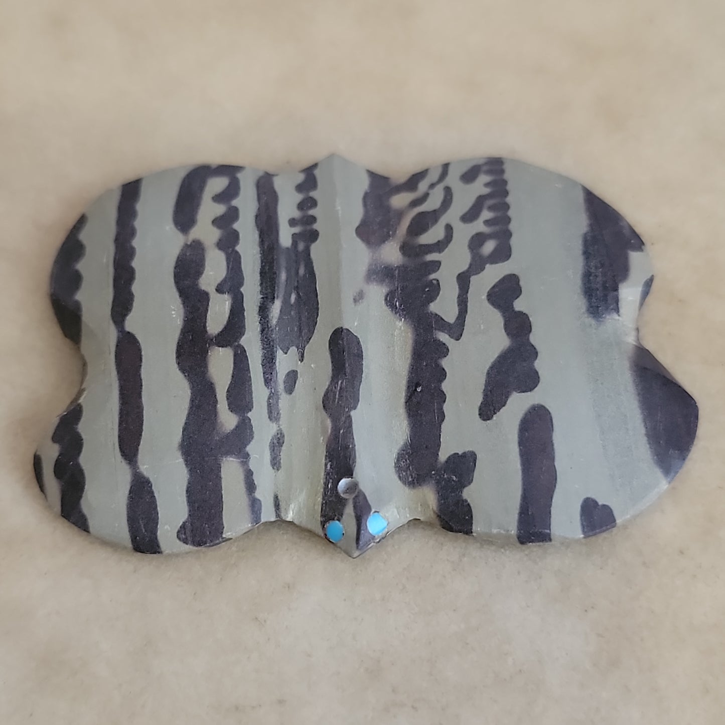 Daphne Quam Indian Paint Stone Zuni Fetish Butterfly