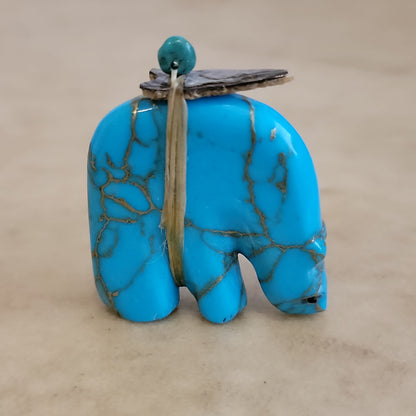 Michael Laweka Turquoise/Pyrite Medicine Bear Zuni