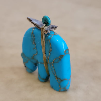 Turquoise Medicine Bear Zuni Fetish