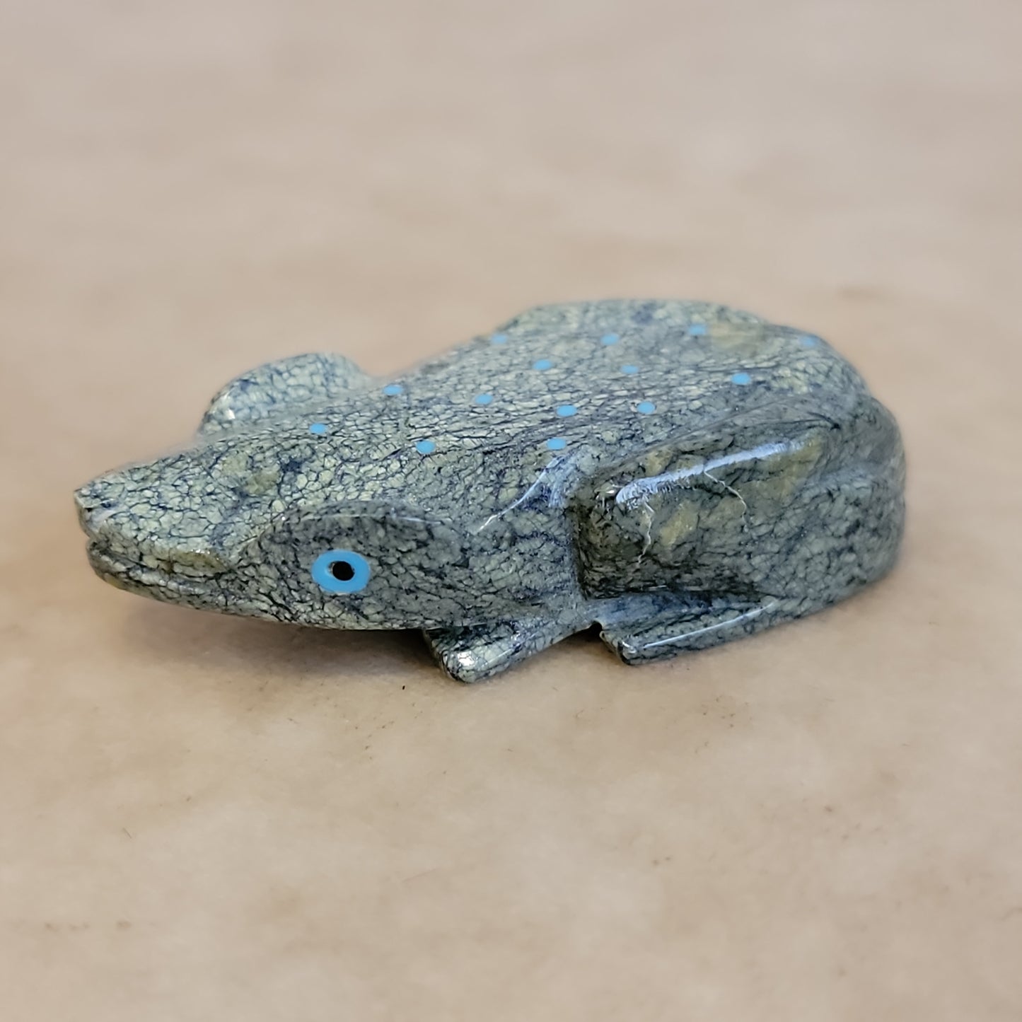 Alex Tsethlikai Zuni Fetish Serpentine Frog