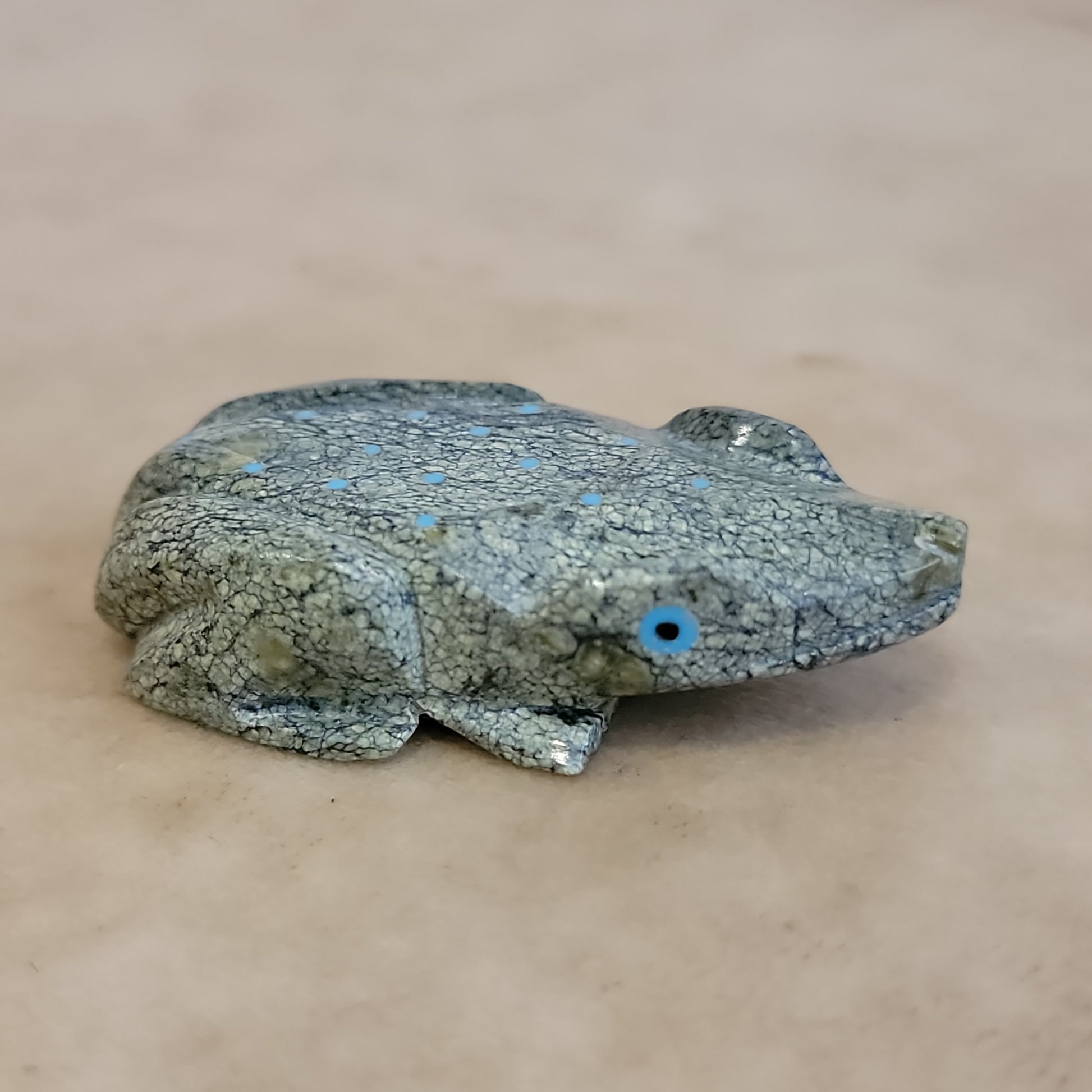 Alex Tsethlikai Zuni Fetish Serpentine Frog