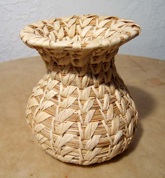 Papago To O'Odham Indian Basket Vase