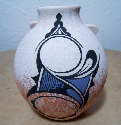 Tony Lorenzo Zuni Pueblo Pottery With Butterfly