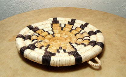 Pat Howesa Hopi Coiled Starburst Indian Basket