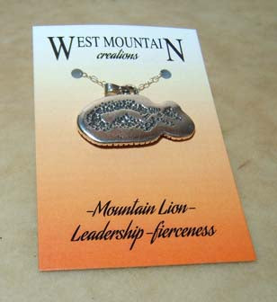 "West Mountain" Mountain Lion Sterling Silver Zuni Fetish Necklace