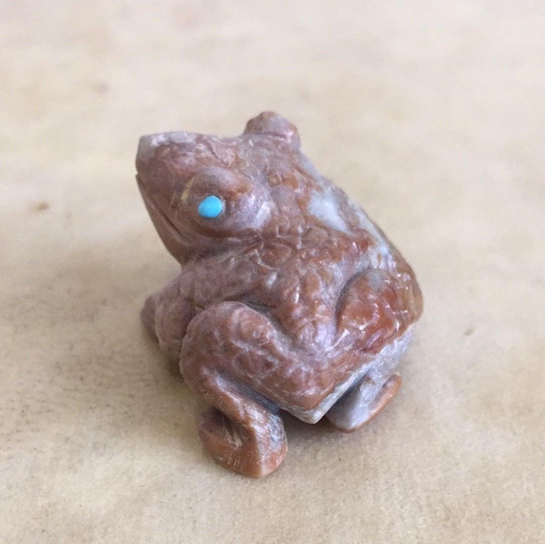 Picasso Marble Frog Zuni Fetish